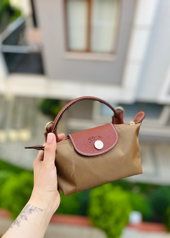 Longchamp Camel Renkli Puff Deri Kadın Çanta