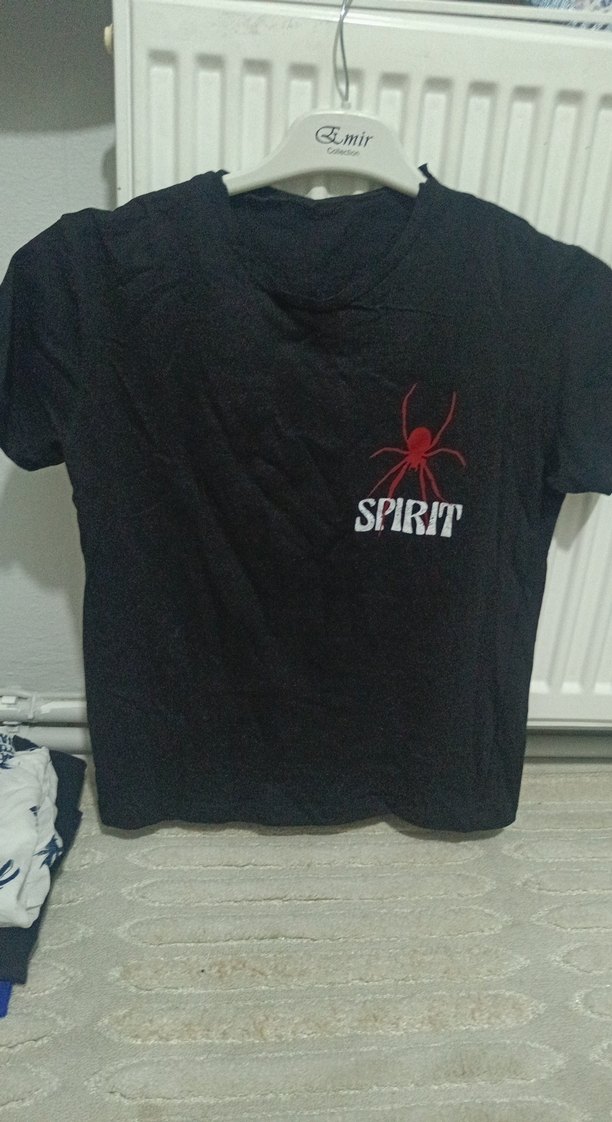 Kız Çocuk Siyah Baskılı Kısa Kollu Tişört - Görsel 2