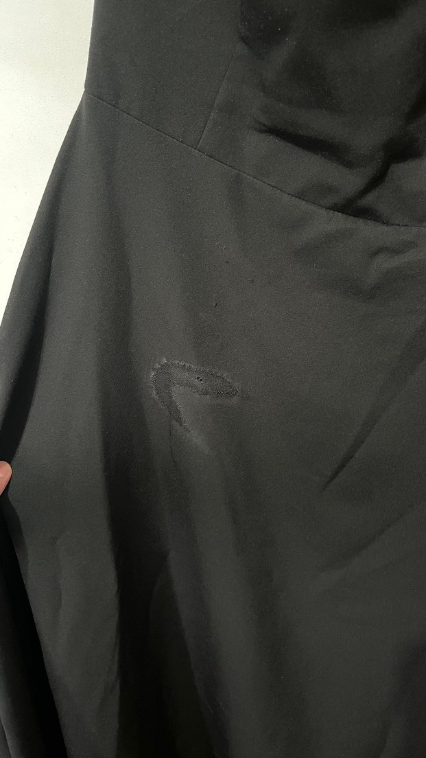 Tek Omuzlu Siyah Midi Elbise - Görsel 4