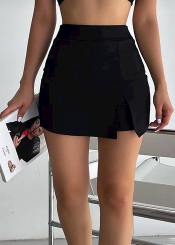 Siyah Mini Şortlu Etek - Görsel 3