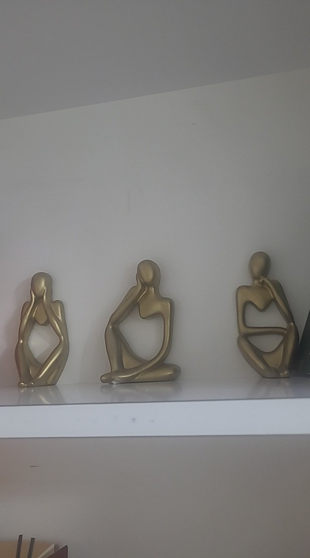 Altın Renkli Soyut Figürin Seti - Görsel 2