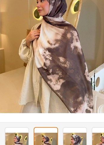 Mavi İpek Görünümlü Bohem Kadın Şal - Görsel 3