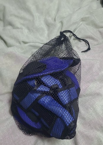 Mavi Biker Diz Pedleri Velcro Bantlı - Görsel 2