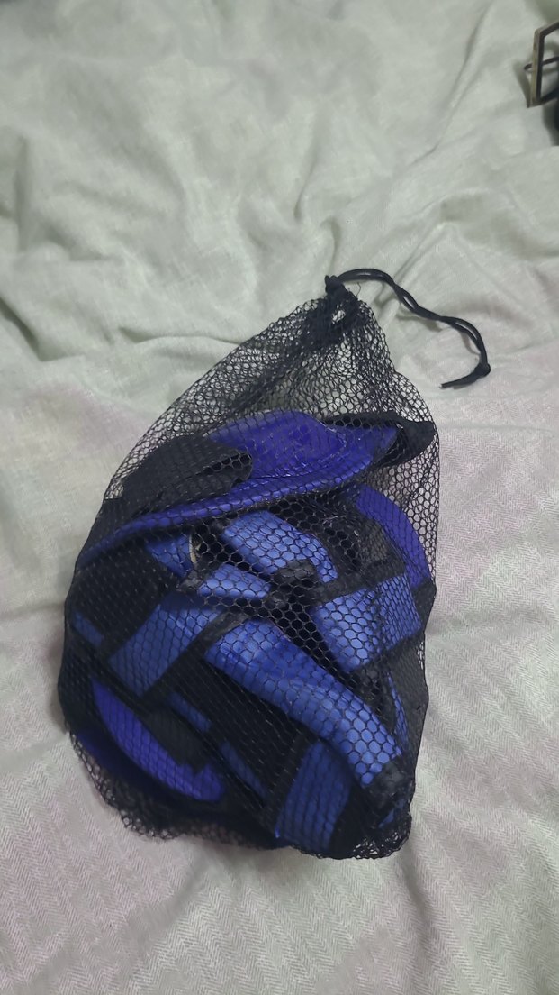 Mavi Biker Diz Pedleri Velcro Bantlı - Görsel 2