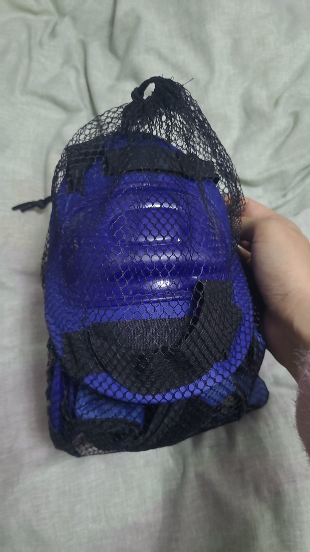 Mavi Biker Diz Pedleri Velcro Bantlı - Görsel 3