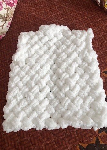 Beyaz Örgü Çocuk yeleği - Görsel 6