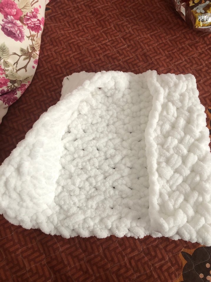 Beyaz Örgü Çocuk yeleği - Görsel 4