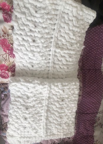 Pastel Yeşil Örgü Çocuk Battaniyesi - Görsel 10