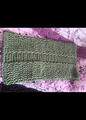 Pastel Yeşil Örgü Çocuk Battaniyesi - Görsel 3