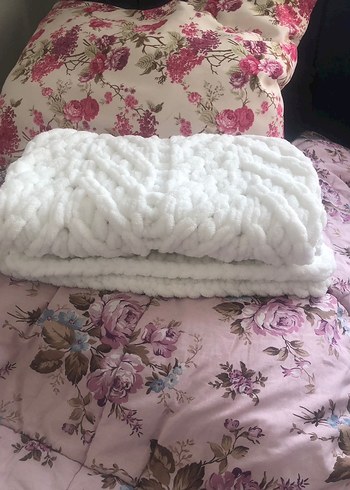 Pastel Yeşil Örgü Çocuk Battaniyesi - Görsel 11