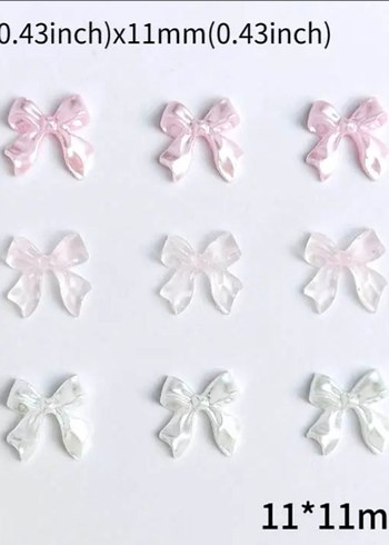 Pembe, Beyaz ve Şeffaf Tırnak Süslemeleri - Görsel 4