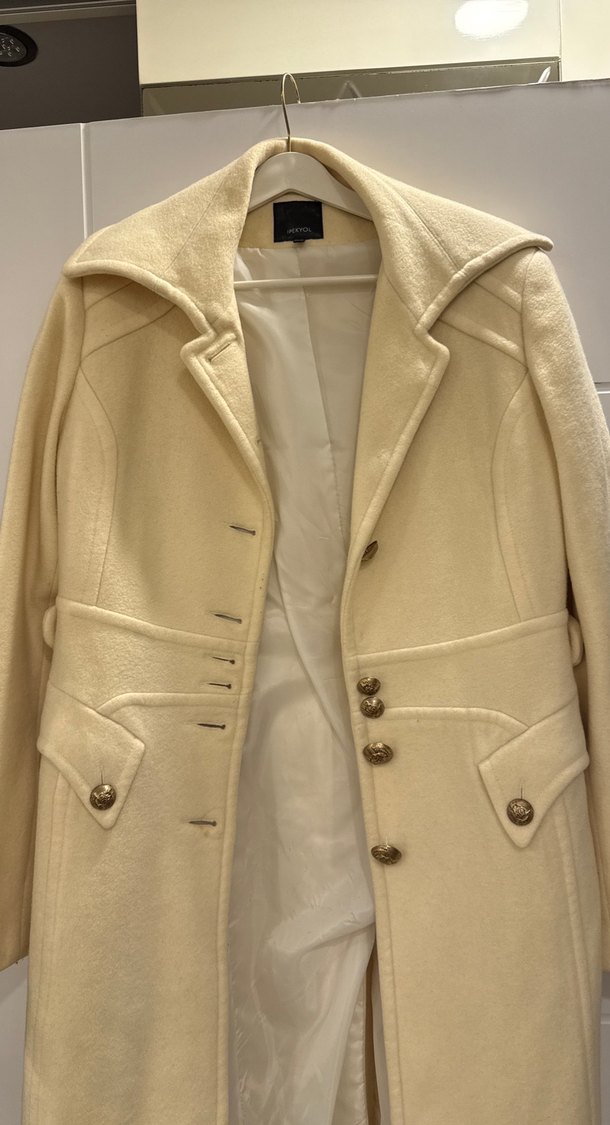 İpekyol Krem rengi kaban - Görsel 5