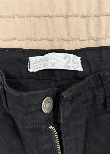 Siyah Dar Kesim Kadın Midi Kot Pantolon - Görsel 2