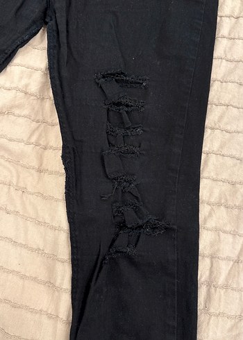 Siyah Dar Kesim Kadın Midi Kot Pantolon - Görsel 3