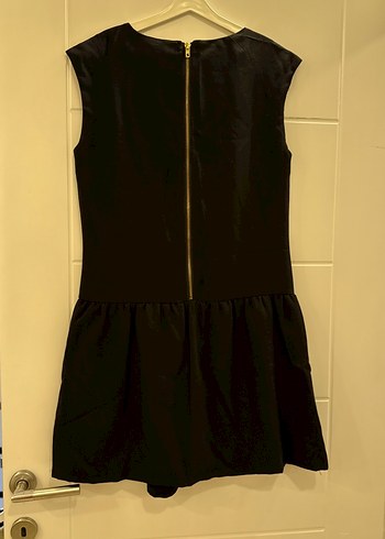 Siyah Midi Kolsuz cepli Kadın Elbise - Görsel 5