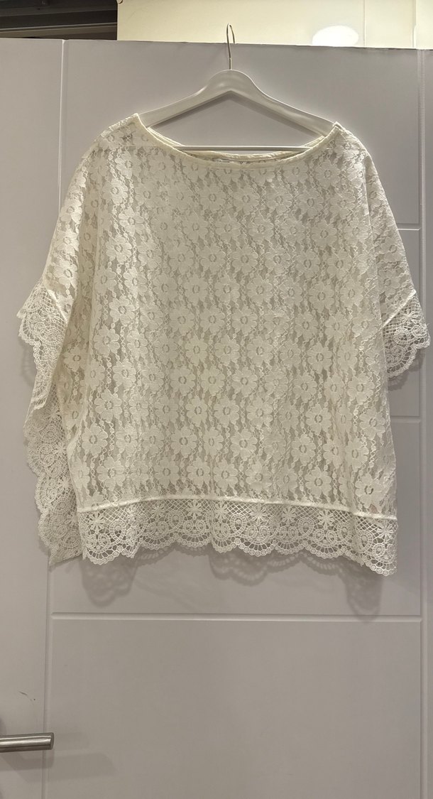 Yazlık bluz krem rengi - Görsel 4