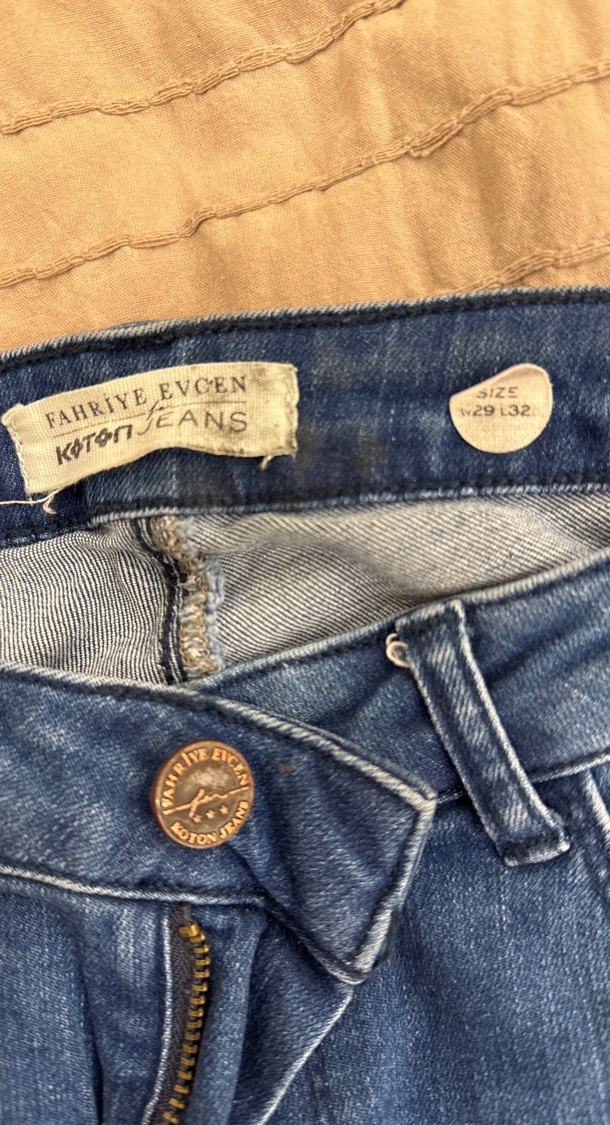 Nakışlı Bohem Kadın Denim Pantolon 29/32 beden - Görsel 4