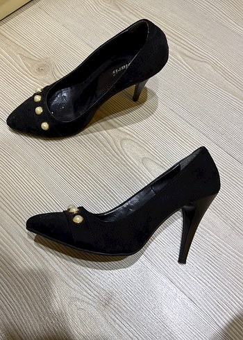 Suet topuklu stiletto 39 numara - Görsel 3