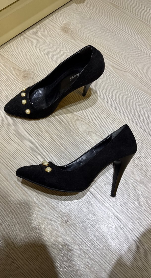 Suet topuklu stiletto 39 numara - Görsel 3