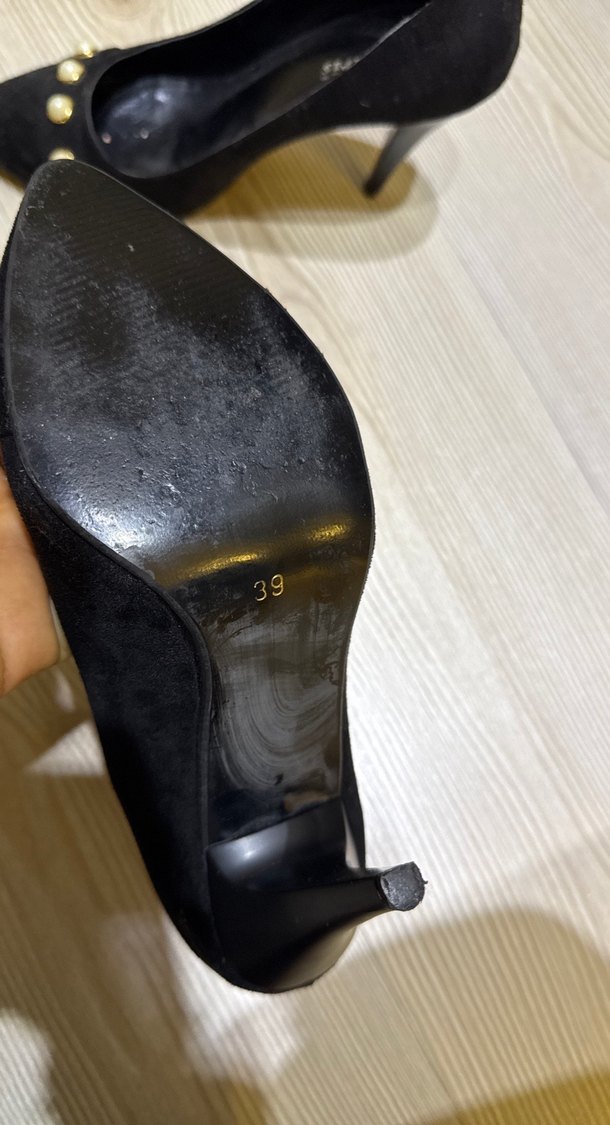 Suet topuklu stiletto 39 numara - Görsel 4