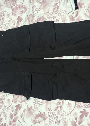 Bershka Siyah Rahat Kargo Pantolon