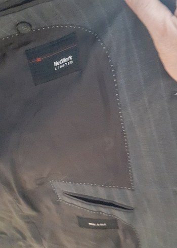 Siyah Düğmeli Erkek Ofis Takım Elbise Ceket - Görsel 2