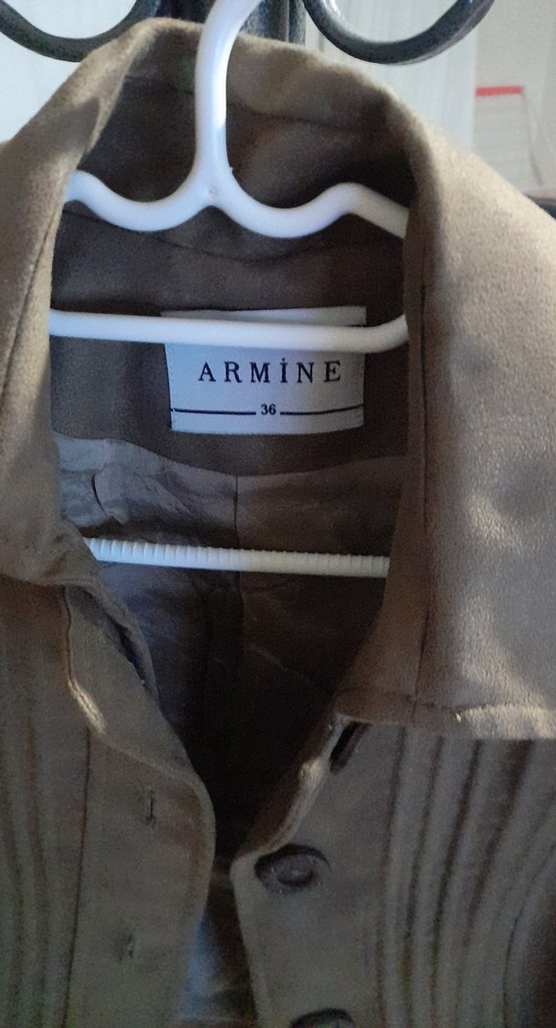 Bej Kadın Düğmeli Yün Blazer - Görsel 2