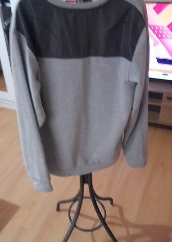 Gri Kadın Rahat Kesim Sweatshirt - Görsel 2