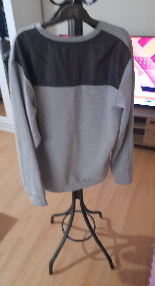 Gri Kadın Rahat Kesim Sweatshirt - Görsel 2