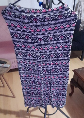 Bohem Çok Renkli Uzun Hamile Eteği - Görsel 2