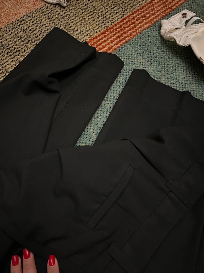 Düğmeli Siyah Kadın Kumaş Pantolon pullbear - Görsel 2