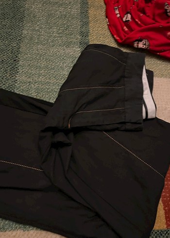Dikiş Detaylı siyah kumaş Pantolon zara vintage y2k düşük bel - Görsel 4