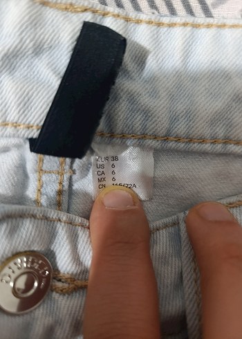 Beyaz Kadın Bol Kesim Yırtık Kot Pantolon - Görsel 7