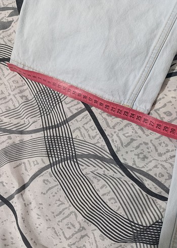 Beyaz Kadın Bol Kesim Yırtık Kot Pantolon - Görsel 6