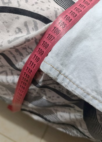 Beyaz Kadın Bol Kesim Yırtık Kot Pantolon - Görsel 5