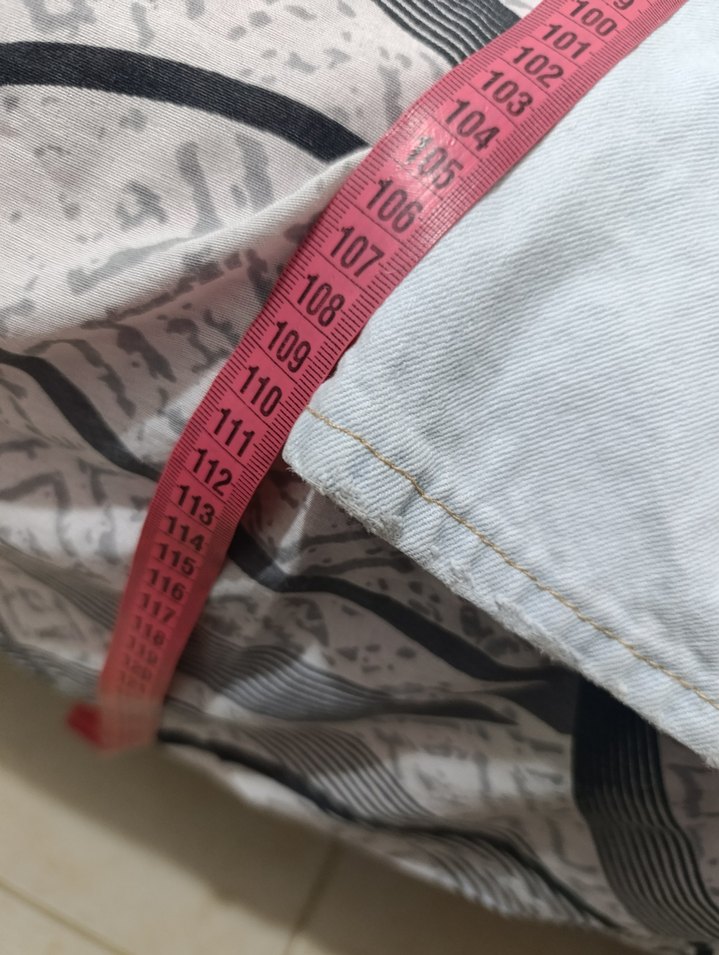 Beyaz Kadın Bol Kesim Yırtık Kot Pantolon - Görsel 5