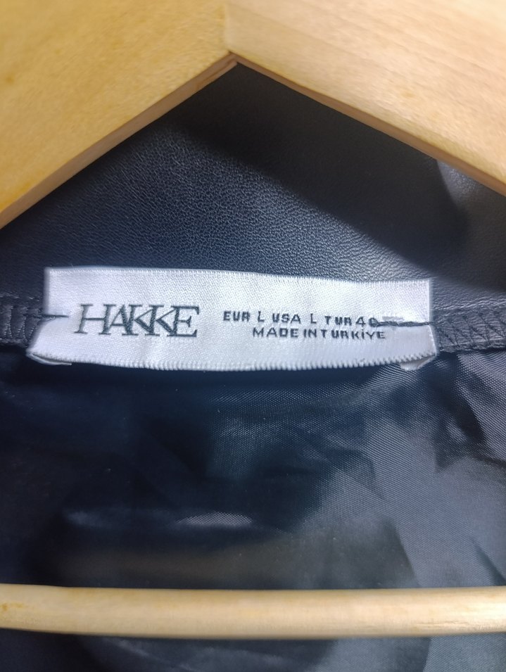 Siyah Deri Uzun Goth Kadın Kaban - Görsel 2