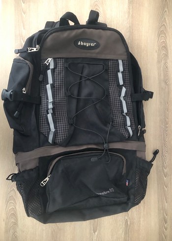 Siyah Erkek Sırt Çantası, Tokalı, Biker Tarzı - Görsel 2