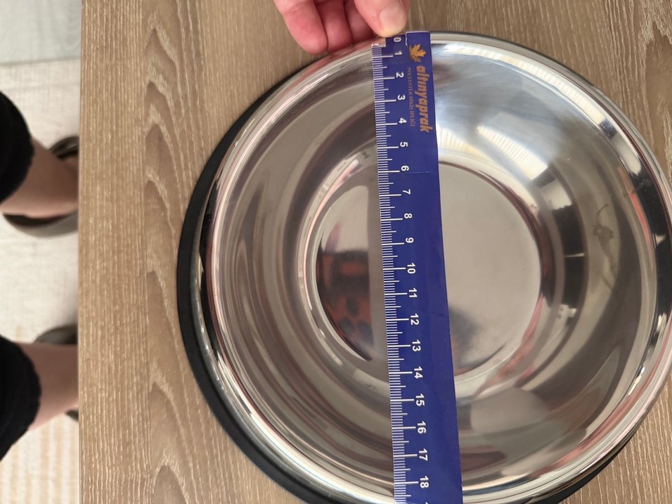 Parlak Bej Çelik Mama Kabı - Görsel 2