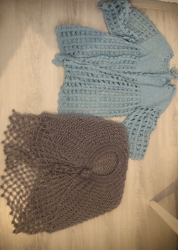 Siyah Örgü Bohem Kadın Şal - Görsel 3