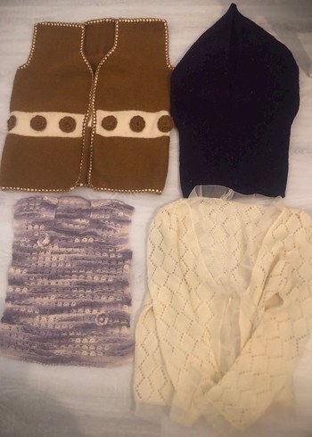 Siyah Örgü Bohem Kadın Şal - Görsel 4