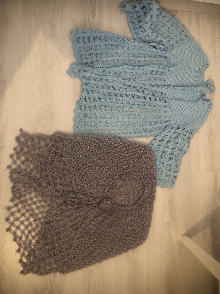 Siyah Örgü Bohem Kadın Şal - Görsel 3