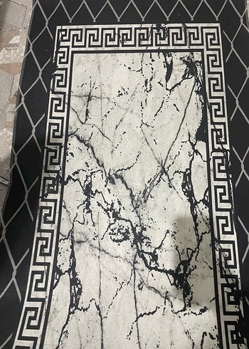 Siyah Gri Yılan Desenli Modern Halı - Görsel 2