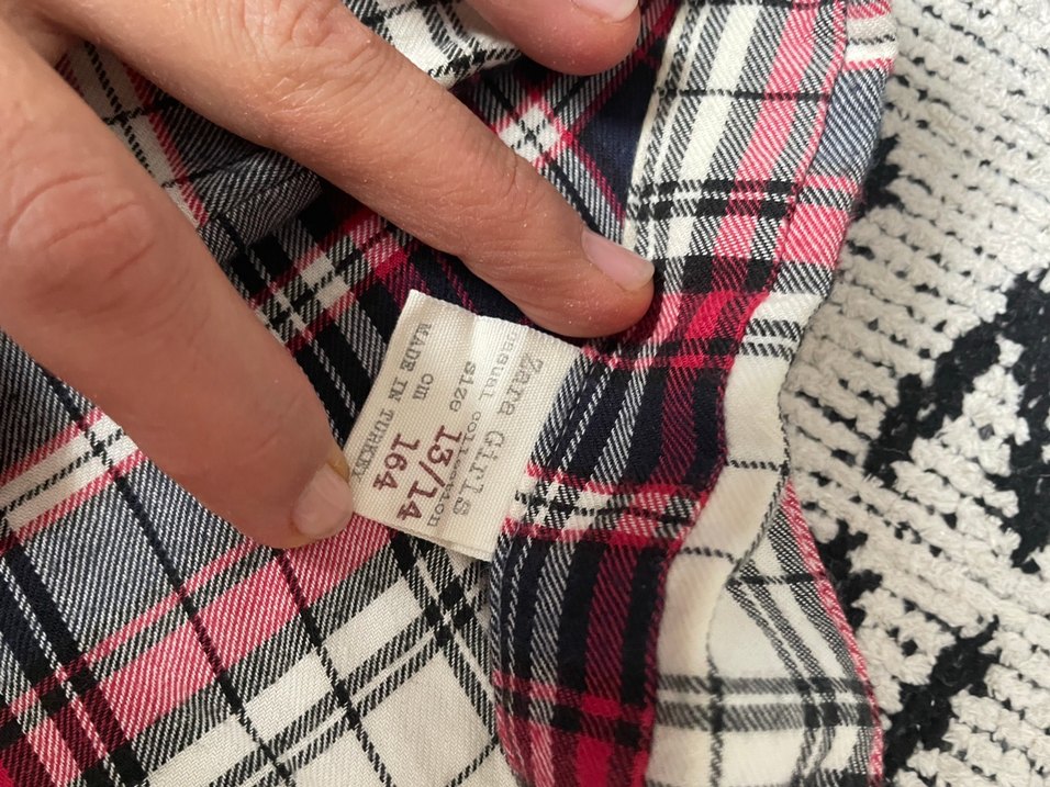 Çok Renkli Kareli Düğmeli Gömlek - Görsel 2