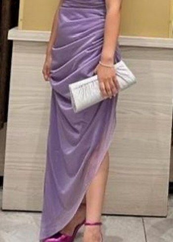 Mor Uzun Abiye Elbise - Görsel 2