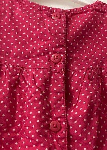 Kolsuz sırt Düğmeli Kız Çocuk Elbise - Görsel 4