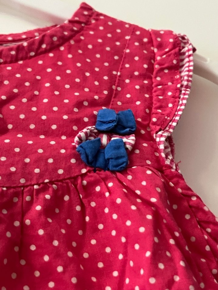 Kolsuz sırt Düğmeli Kız Çocuk Elbise - Görsel 2