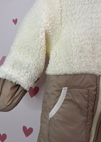 Yenidoğan welsoft patikli mont -Unisex Kürklü Bebek Tulumu 0-6 - Görsel 2