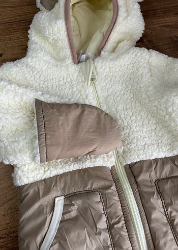 Yenidoğan welsoft patikli mont -Unisex Kürklü Bebek Tulumu 0-6 - Görsel 8