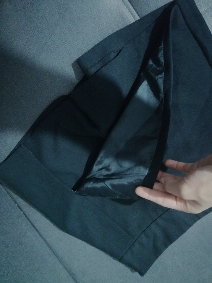 Siyah Mini Pilili Kadın Kumaş etek - Görsel 2